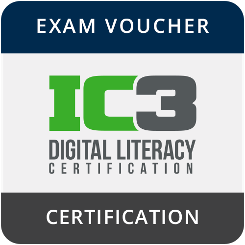 IC3 Digital Literacy: Exam Vouchers X 3