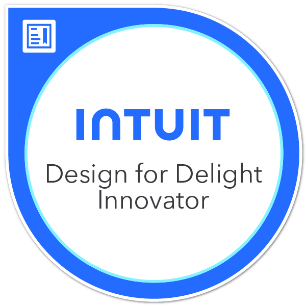 Intuit Design for Delight Innovator Certification